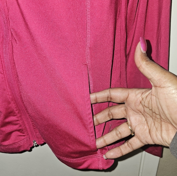 Danskin Now Pink Bomber Jacket Lightweight Long Sleeves - Picture 4 of 7